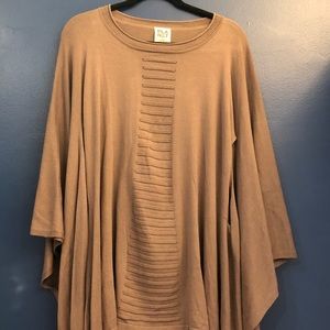 Poncho Tan Sweater
